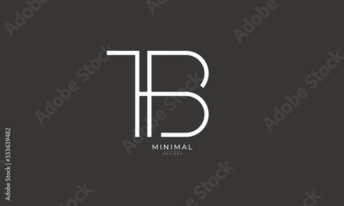 Alphabet letter icon logo TB