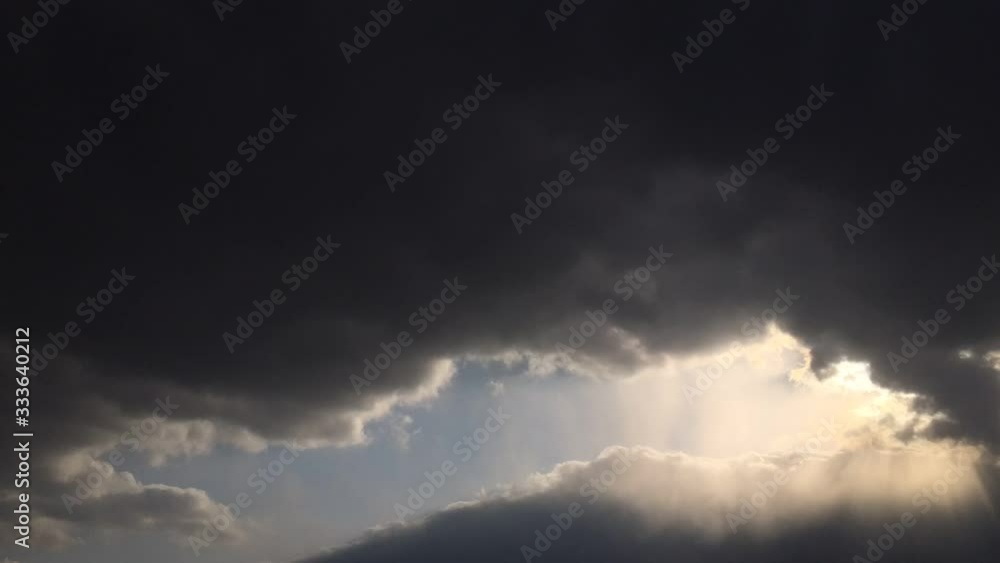暗雲と太陽と青空 タイムラプス 暗雲と太陽と青空 タイムラプス
