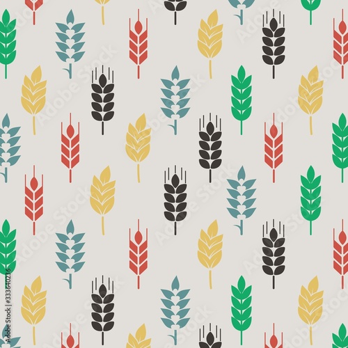 Fullcolor wheat pattern background vector