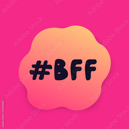 BFF, best friends forever, vector design