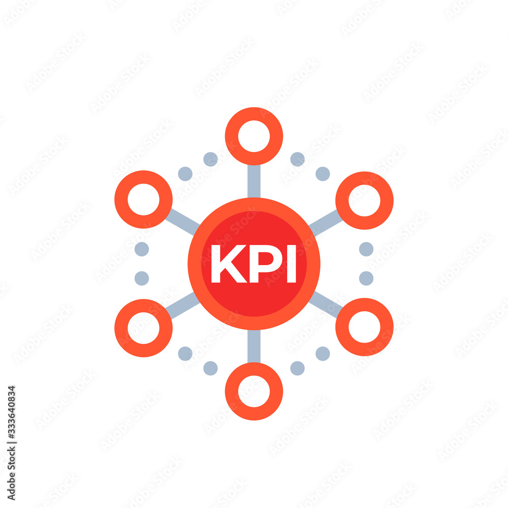 KPI Key Performance Indicator, vector icon