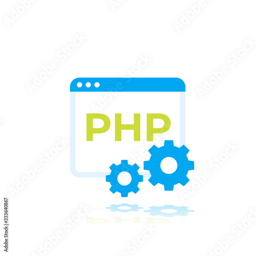 PHP vector icon, flat art