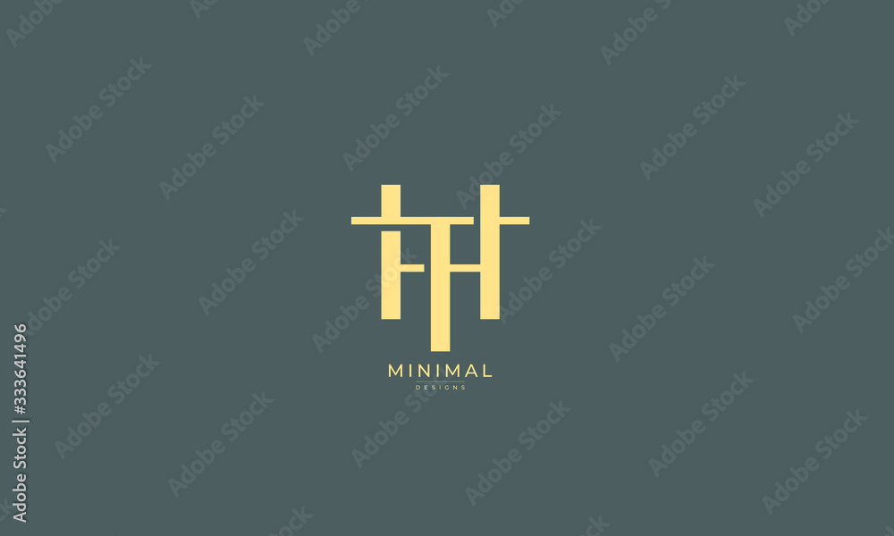 Alphabet letter icon logo TH or HT Alphabet letter icon logo TH or HT