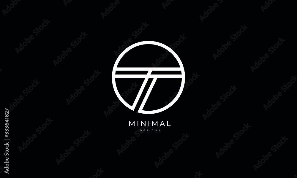 Alphabet letter icon logo T Alphabet letter icon logo T