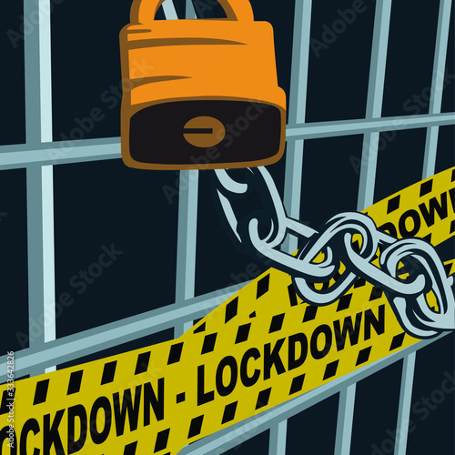 coronavirus lockdown poster vector illustration