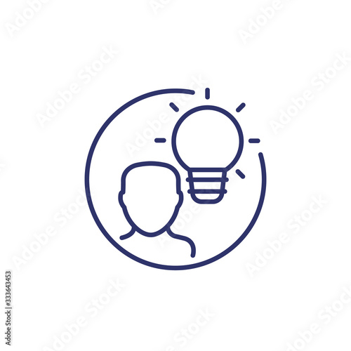 idea or insight line icon