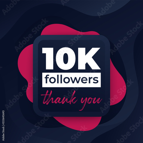10k followers, greeting banner for web