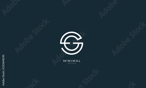 Alphabet letter icon logo SG or GS