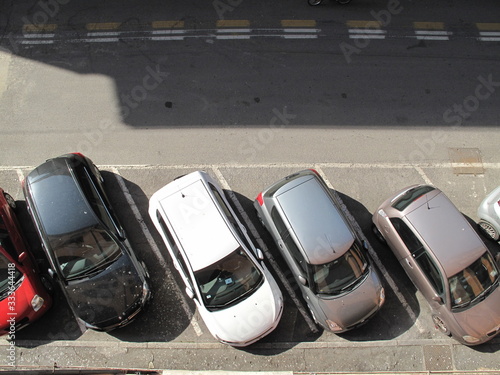 auto dall'alto in strada