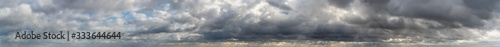 Fantastic dark thunderclouds, sky panorama