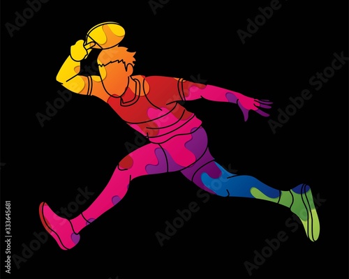 Ping Pong player, Table tennis action cartoon graphic vector