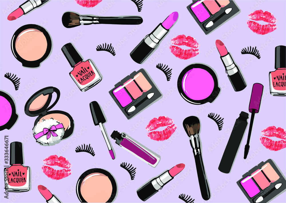 cosmetics female shadow lipstick mascara pattern cosmetics female shadow lipstick mascara pattern