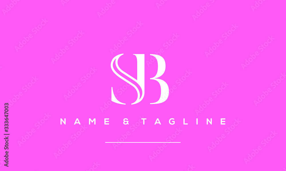 Alphabet letter icon logo SB