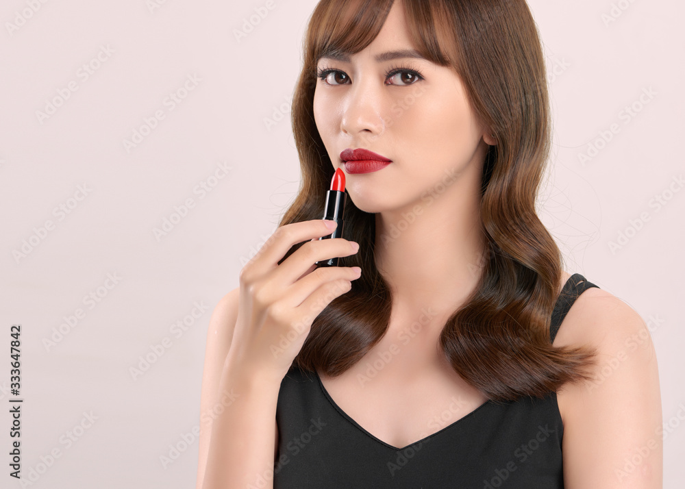 portrait of young asian woman beauty image on white background portrait of young asian woman beauty image on white background