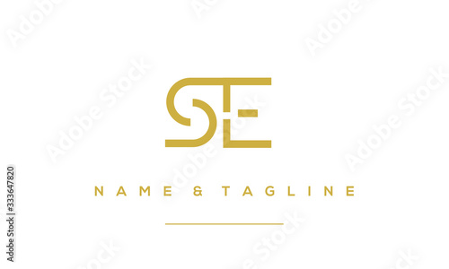 Alphabet letter icon logo SE