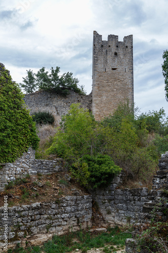 Ruins of the medieval Dvigrad town, Istria, Croatia photo