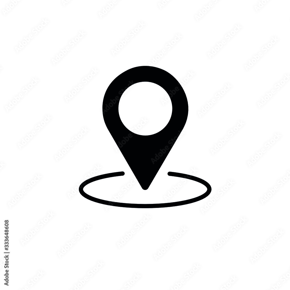 Location point pictogram - outline icon. Location point pictogram - outline icon.