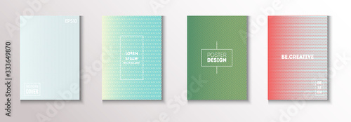 Wavy Minimal Cover Vector Set. Glam Magazine Page. 80s Neon Music 