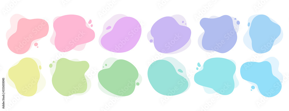Set of colourful vector liquid splash shape backgrounds for WEB and APP design. Isolated vector elements. Rounded, digital water shapes. Landing page design items. Set of colourful vector liquid splash shape backgrounds for WEB and APP design. Isolated vector elements. Rounded, digital water shapes. Landing page design items.