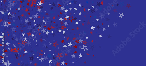 National American Stars Vector Background. USA 4th of July President's Independence Veteran's Memorial 11th of November Labor Day 