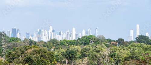 Panama City seen from Panama Canal
