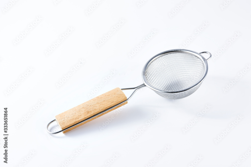 Metal sieve with wooden handle Metal sieve with wooden handle