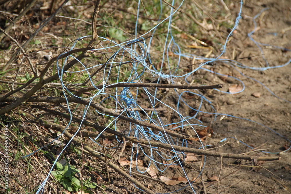 Blue haystack twine lost rope