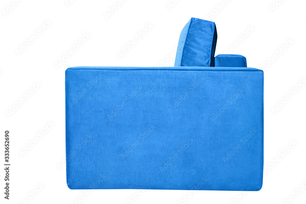 Front view blue sofa furniture isolated on white background Front view blue sofa furniture isolated on white background