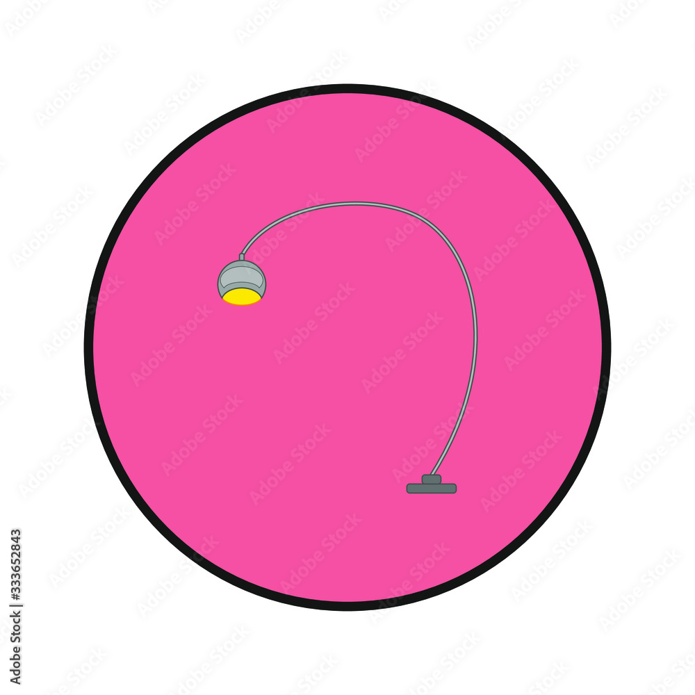 Obraz premium modern design lamp white background