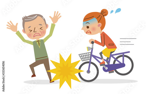自転車による人身事故（高齢者と女性）
