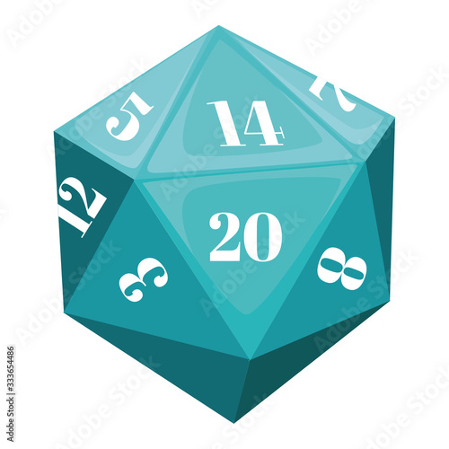 Polyhedral dice for playing games rpg, geometric figure