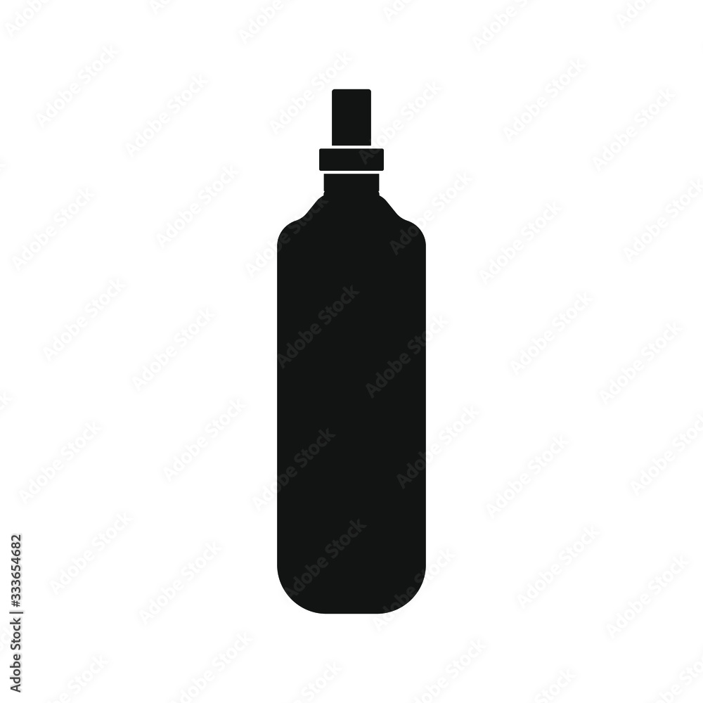 bottle of fabric softener for washing machine white background
