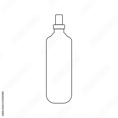 bottle of fabric softener for washing machine white background