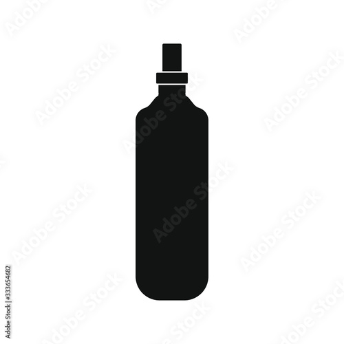 bottle of fabric softener for washing machine white background