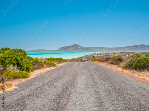 South Africa Langebaan Nature with blue sky and turquoise water