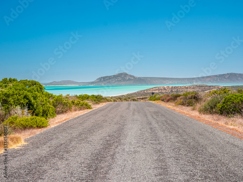 South Africa Langebaan Nature with blue sky and turquoise water photo