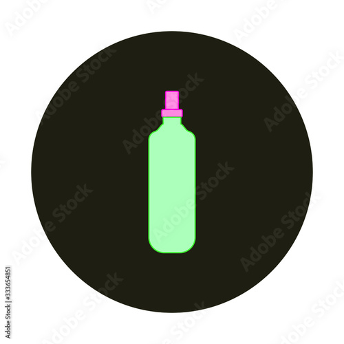 bottle of fabric softener for washing machine white background