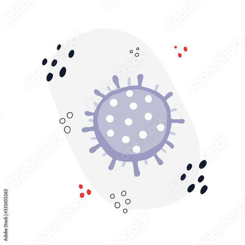 Lungs health check flat illustration