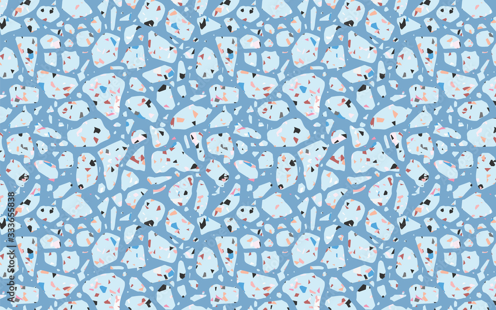 Bold blue terrazzo pattern for web and print design. Beautiful tile, flooring home decor texture. Modern stone fashion pattern. Bold blue terrazzo pattern for web and print design. Beautiful tile, flooring home decor texture. Modern stone fashion pattern.