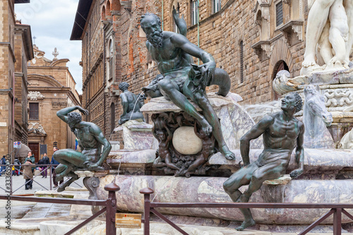 La Fontana del Nettuno, Piazza della Signoria, Firenze. photo