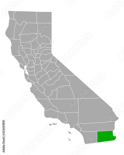 Karte von Imperial in Kalifornien photo