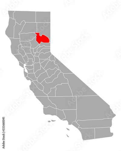 Karte von Plumas in Kalifornien