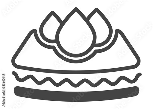 Absorbing cloth or material for baby diapers vector