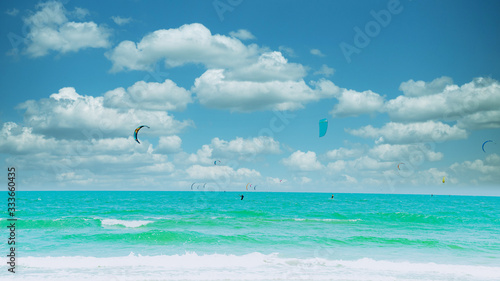 Kitesurfing Thailand Hua hin on a Sunny day