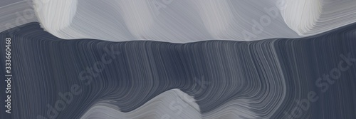 landscape orientation graphic with waves. modern curvy waves background illustration with dark slate gray, dark gray and light slate gray color