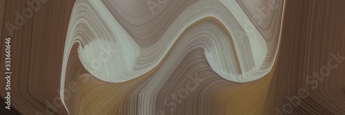 landscape banner with waves. smooth swirl waves background illustration with old mauve, dark gray and gray gray color
