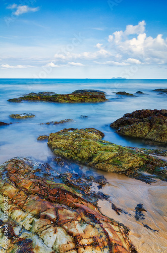 beauty in nature, Terengganu, Malaysia beach under bright sunny day and blue sky