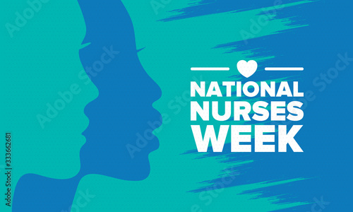 National Nurses Week. Thank you nurses. Medical and health care concept. Fighters against viruses and diseases. In honour of the doctors. Celebrated annual in United States. Vector illustration poster