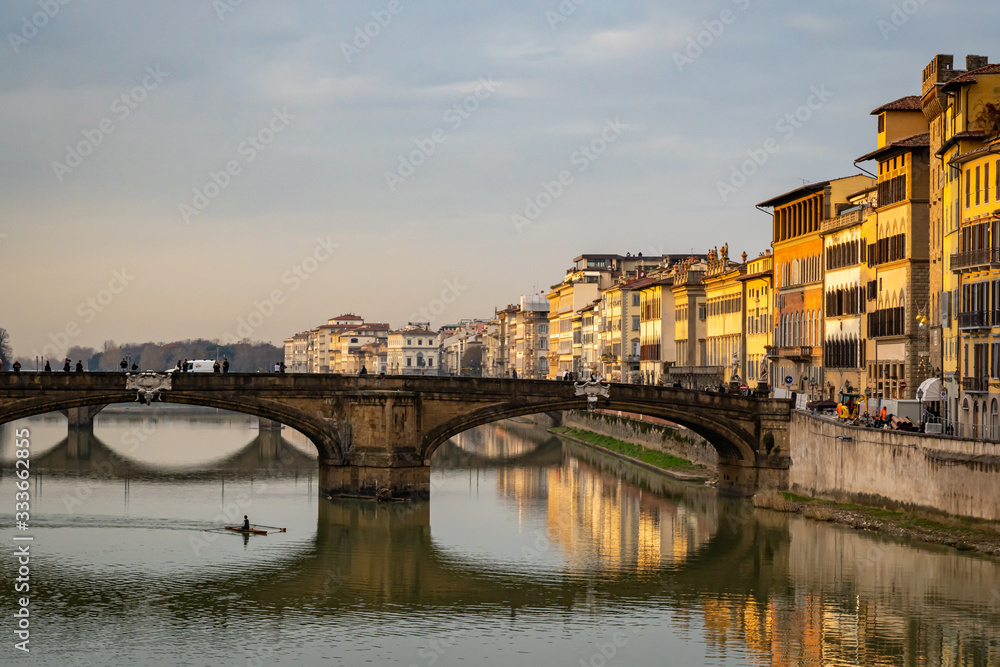 Fototapeta premium The Arno River in Florence Italy