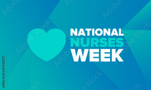 National Nurses Week. Thank you nurses. Medical and health care concept. Fighters against viruses and diseases. In honour of the doctors. Celebrated annual in United States. Vector illustration poster